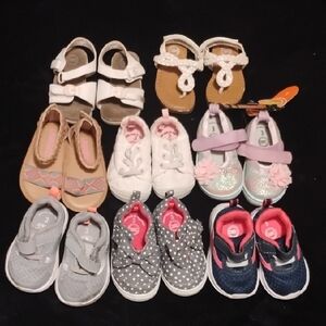 Assorted Kids White and Pink Sneakers and Sandals - Mixed Brands